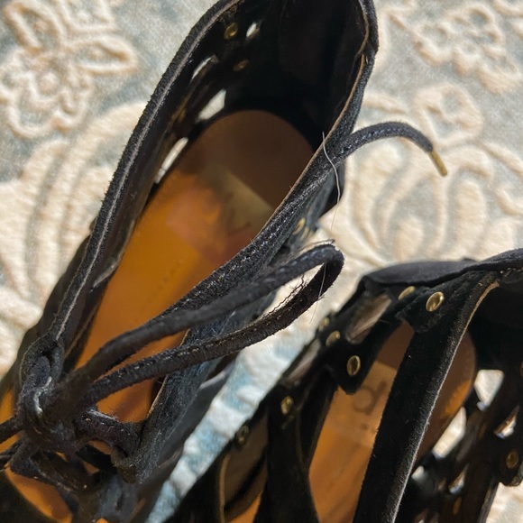 Suede Gladiator Heels - Picture 7 of 8